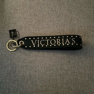 NWT Victoria’s Secret Gold Studded Wristlet Strap Keychain